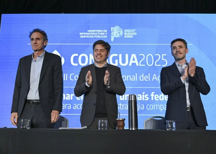 Kicillof encabezó el cierre del Congreso Nacional del Agua Kicillof junto a Katopodis y Lamothe