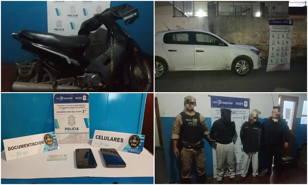Recuperan vehículos robados tras persecución y detienen a dos hombres Mar del Plata Recuperan vehículos robados tras persecución y detienen a dos hombres