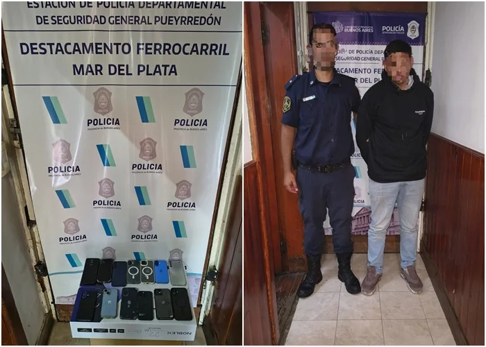 Lo interceptaron en la Estación Ferroautomotor con 21 celulares robados valuados en más de $15 millones FGDGHGF