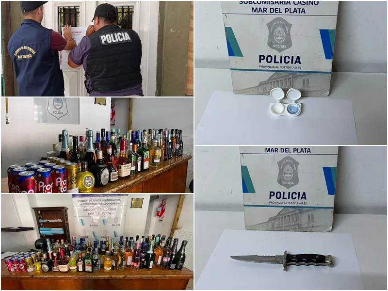 Clausuraron un boliche del centro y secuestraron alcohol, un cuchillo y cocaína boliche