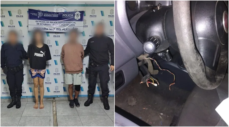 Intentaron robar un auto en plena madrugada y terminaron aprehendidos en el centro de Mar del Plata