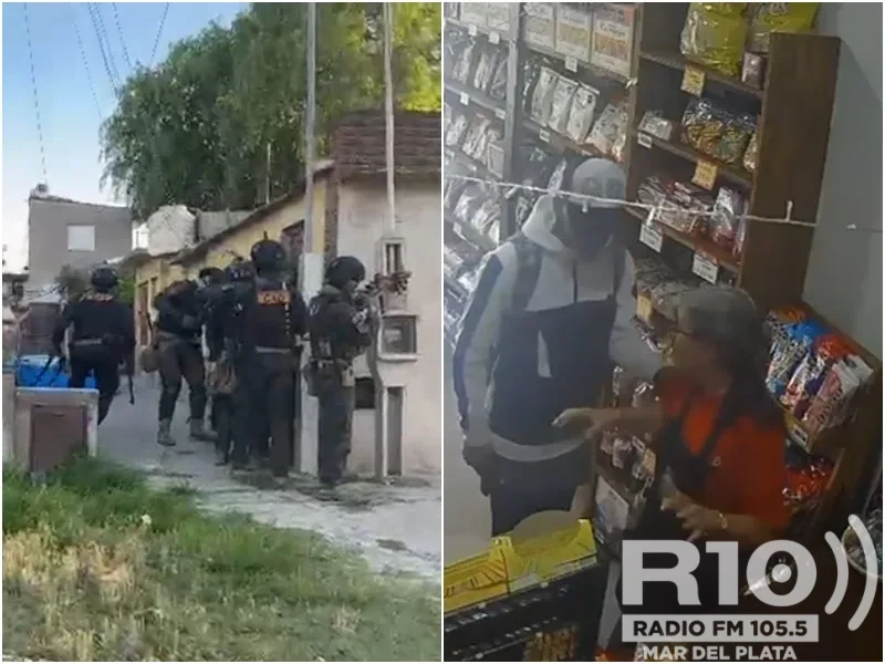 Allanamientos en Mar del Plata por un robo armado a un comercio: un detenido y un imputado liberado robo56
