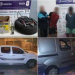 Rompieron dos camionetas en el centro y los atraparon escapando con la rueda de auxilio Rompieron dos camionetas en el centro y los atraparon escapando con la rueda de auxilio