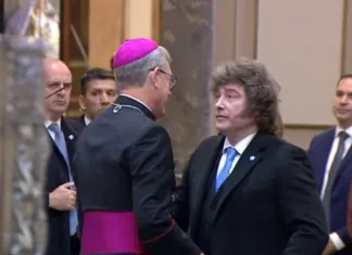 Fuerte mensaje de García Cuerva frente a Milei en el Tedeum del 25 de Mayo