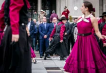 Con un llamado a la unidad y la cultura del trabajo, Neme encabezó el acto por el 25 de Mayo