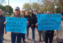Vecinos de Jorge Newbery reclamaron por el regreso del 521 y el arreglo de las calles