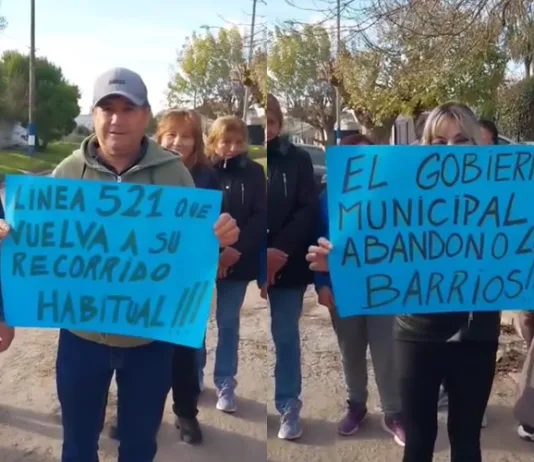 Vecinos de Jorge Newbery reclamaron por el regreso del 521 y el arreglo de las calles