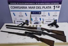 Allanamiento en la zona céntrica: secuestran cinco armas de fuego y municiones