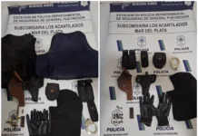 Allanamiento en Los Acantilados: detuvieron a un hombre y secuestraron municiones, un chaleco antibalas y elementos de interés para la causa