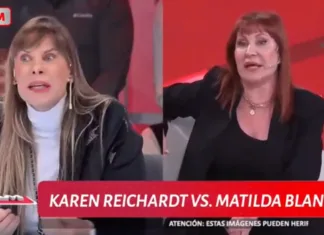 Escándalo en LAM: la ex chica Playboy Karen Reichardt discutió a los gritos con Matilda Blanco y abandonó el estudio