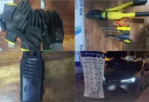 Persecución, choque y tres aprehendidos: llevaban pasamontañas, guantes y herramientas
